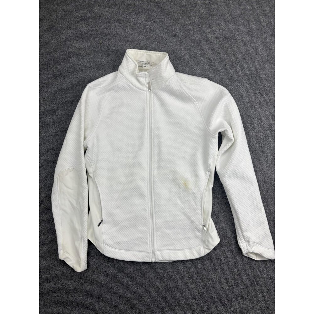 Arizona Wildcats Jacket‎ Womens Small White NCAA Golf Nike Therma-FIT Full Zip